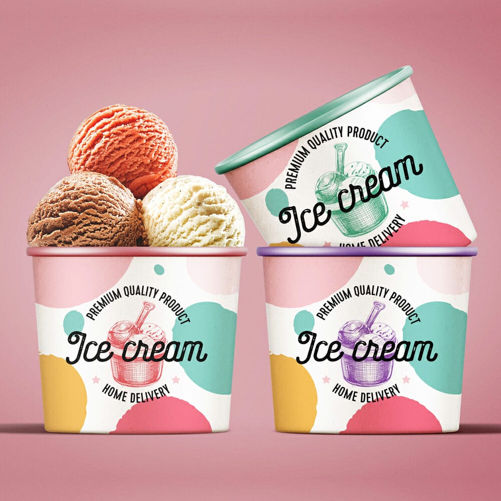 Free Ice Cream Mockup