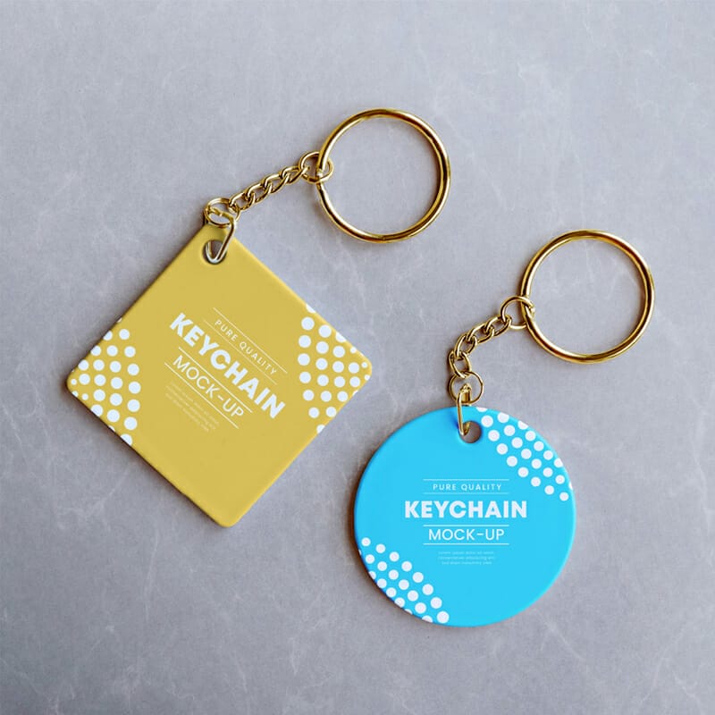 Free Keychain Mockup