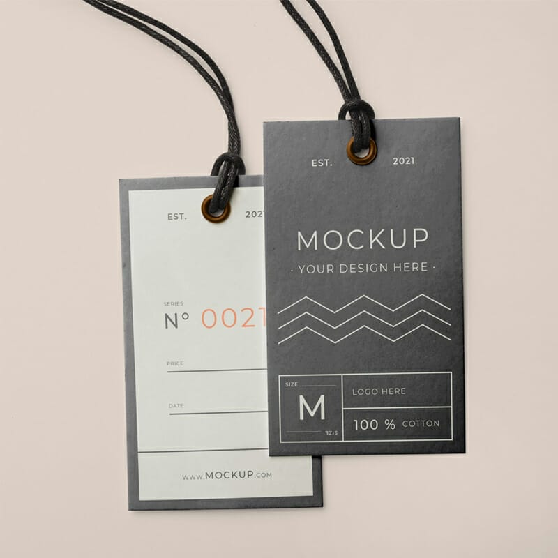 Free Label Hang Tag Mockup