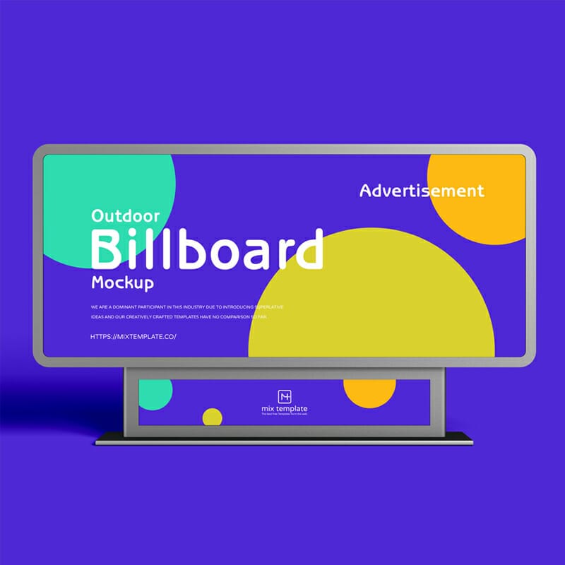 Free Outdoor Advertisement Billboard Mockup Template