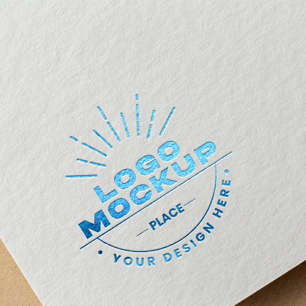 Free Paper Logo Mockup