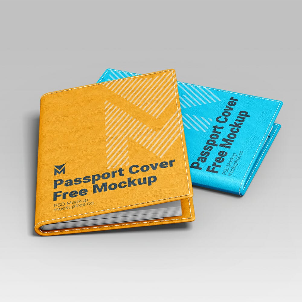 Free Passport Cover Mockup