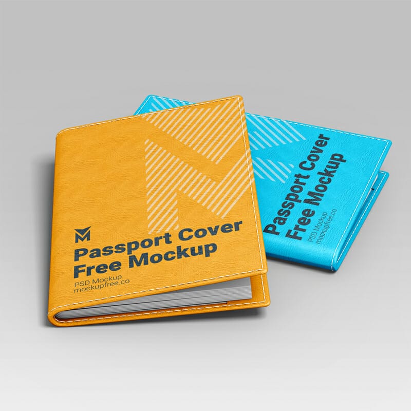 Free Passport Cover Mockup