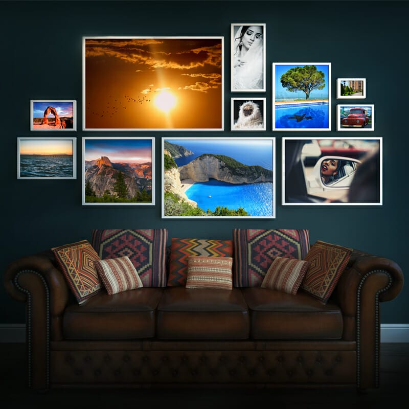 Free Photo Wall PSD Mockup