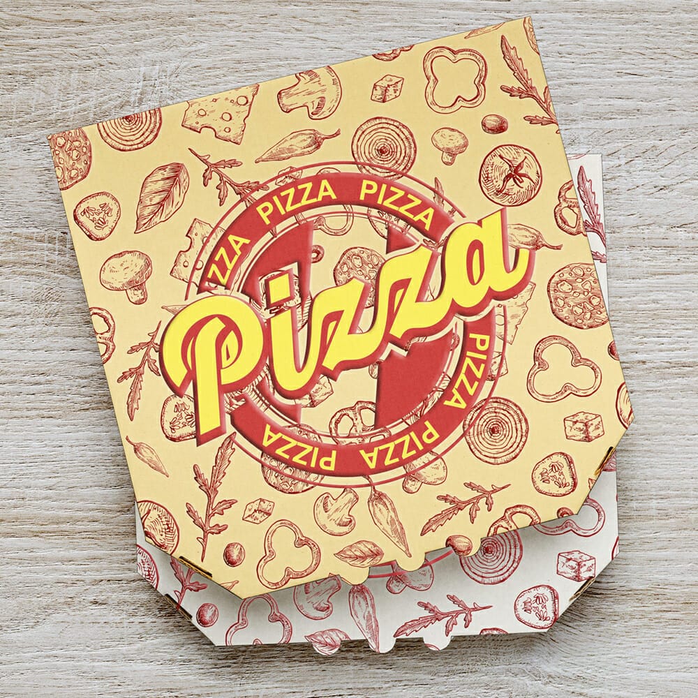 Free Pizza Box Mockup