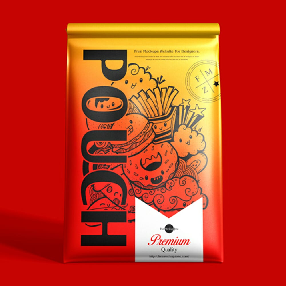 Free Premium Stand Up Pouch Mockup