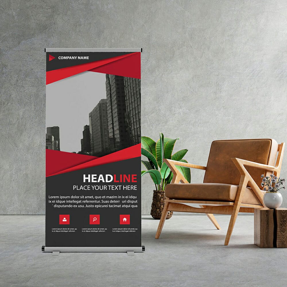 Free Retractable Banner Mockup PSD Template