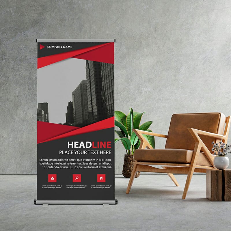 Free Retractable Banner Mockup PSD Template » CSS Author