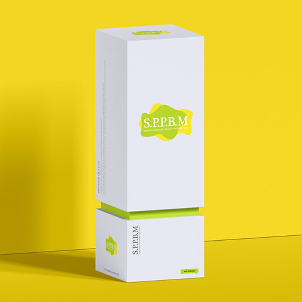 Free Sliding Packaging Product Box Mockup