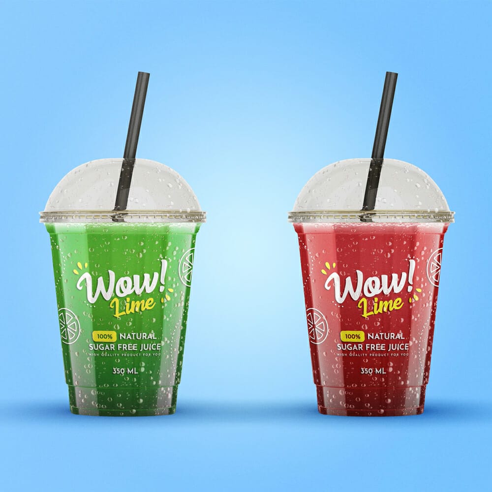 Free Smoothie Cup Mockup