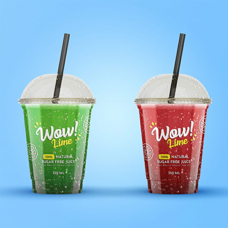 Free Smoothie Cup Mockup