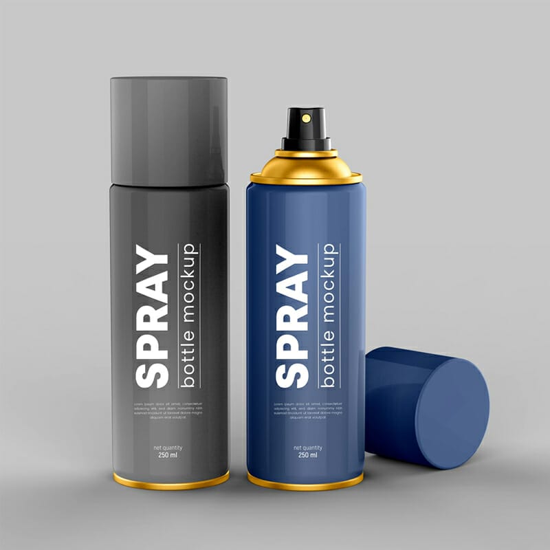 Free Spray Bottle Mockup