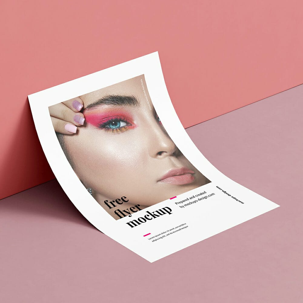 Free Standing A6 Flyer Mockup