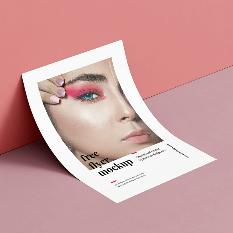 Free Standing A6 Flyer Mockup