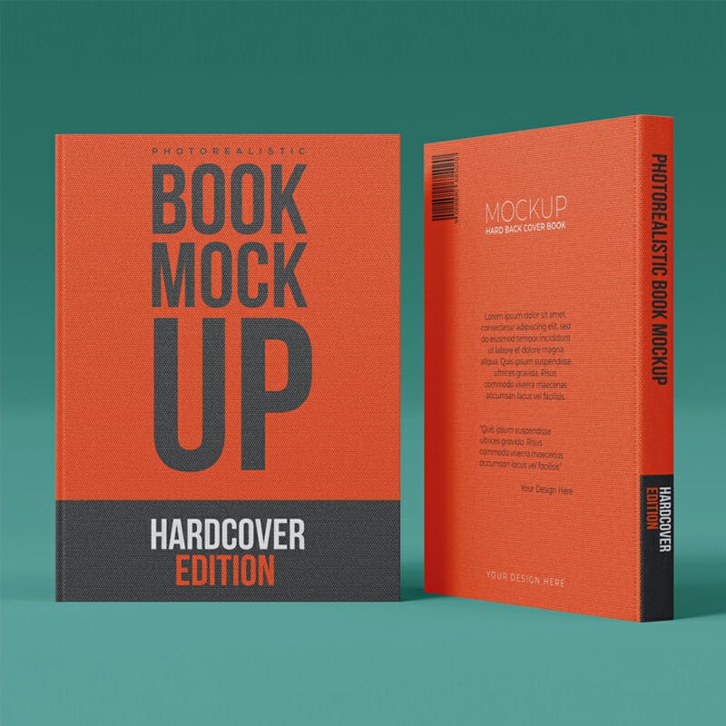 Free Standing Book Mockup
