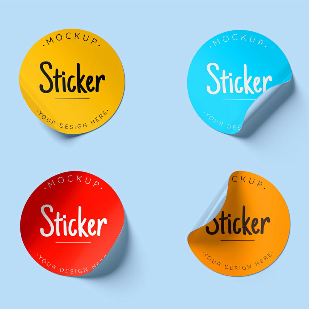 Free Sticker Mockup
