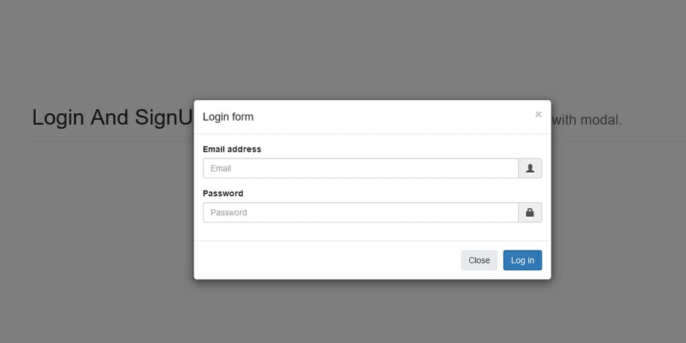 Login And SignUp Modal