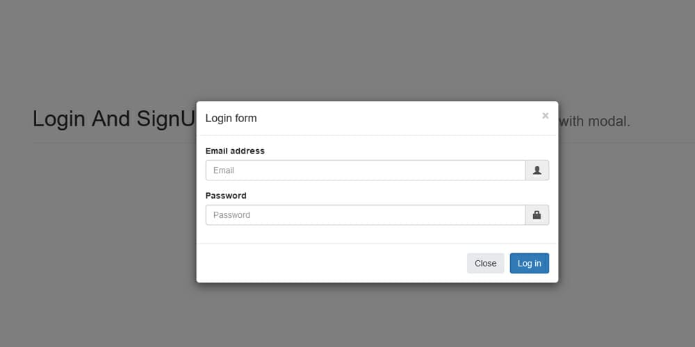 Free Bootstrap Form Templates 24 Login And SignUp Modal