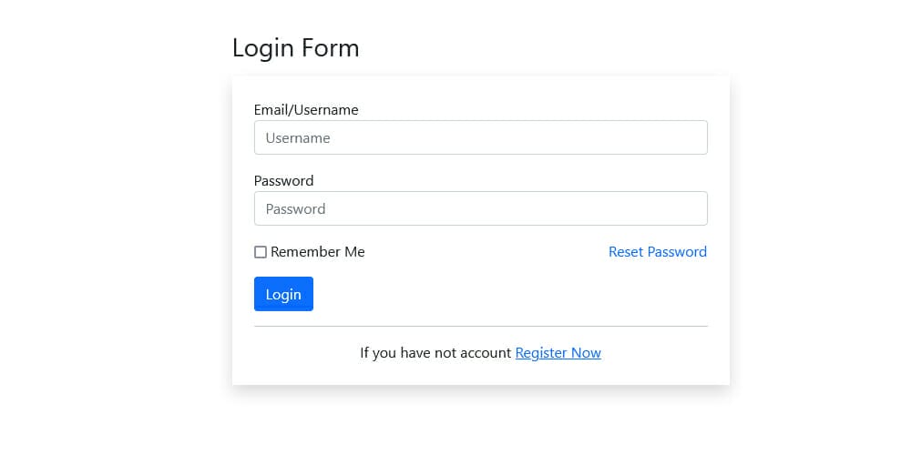 Free Bootstrap Form Templates 10 Login Form Design HTML