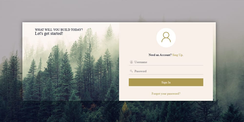 Free Bootstrap Form Templates 28 Login Page
