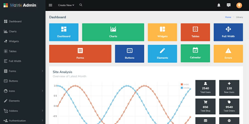Best Free Ecommerce Admin Templates 15 Matrix Admin