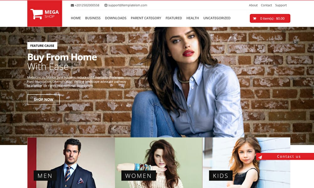 Mega Shop - Free Responsive Online Fashion Store Blogger Template