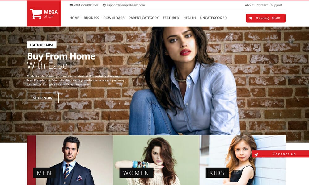 Mega Shop - Free Responsive Online Fashion Store Blogger Template