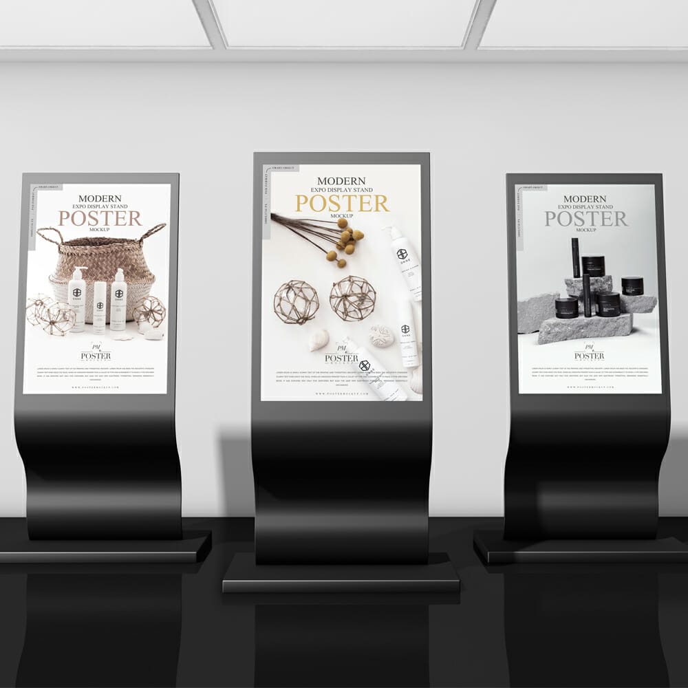 Modern Expo Display Stand Poster Mockup