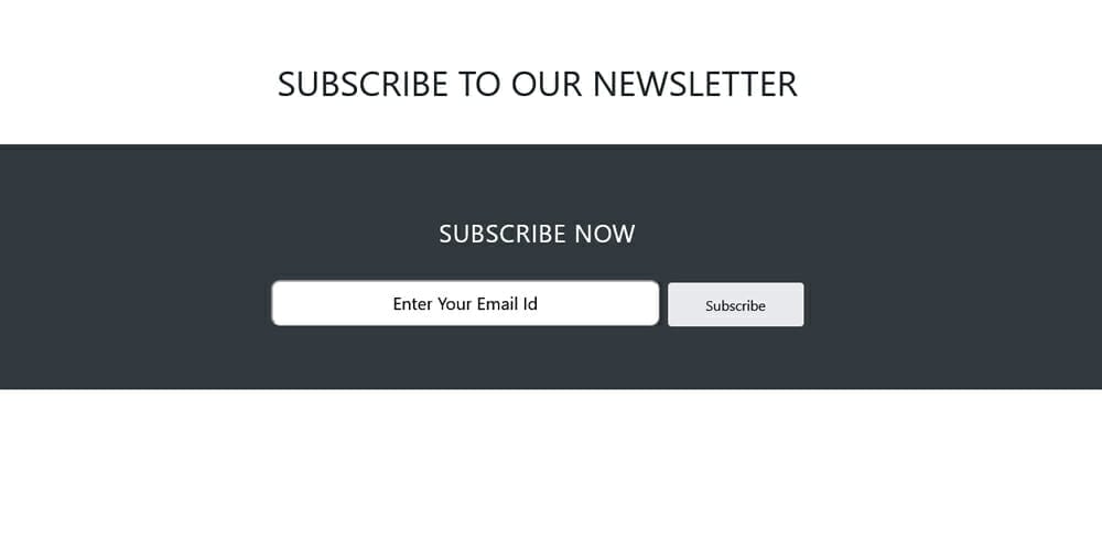 Free Bootstrap Form Templates 106 Newsletter Subscription Form