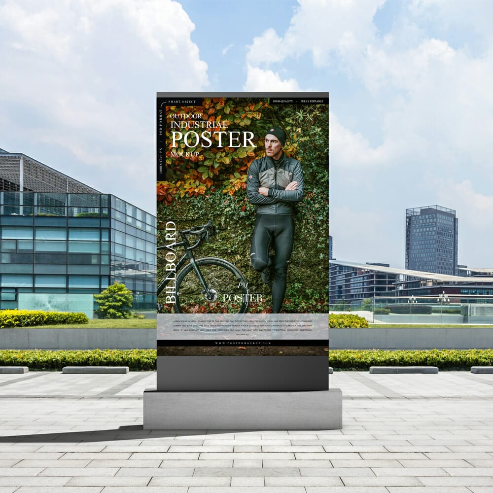 Outdoor Industrial Billboard Poster Mockup