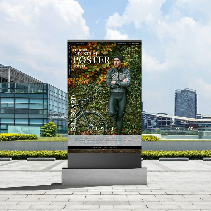 Outdoor Industrial Billboard Poster Mockup