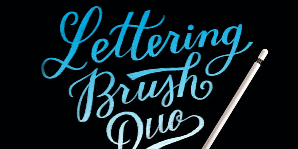 Procreate Lettering Brush Duo