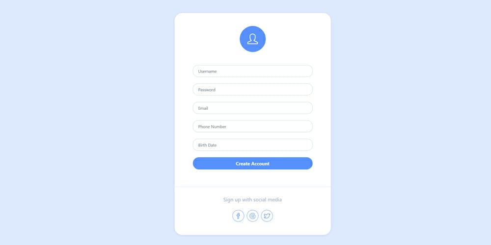 Free Bootstrap Form Templates 62 Registration