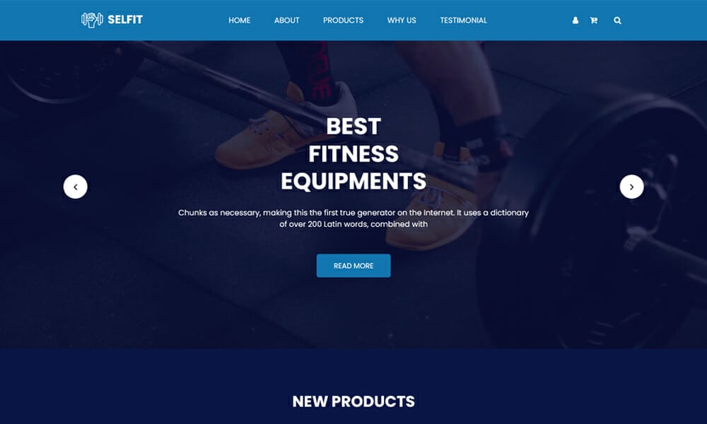 Selfit – Fitness Equipment HTML Template