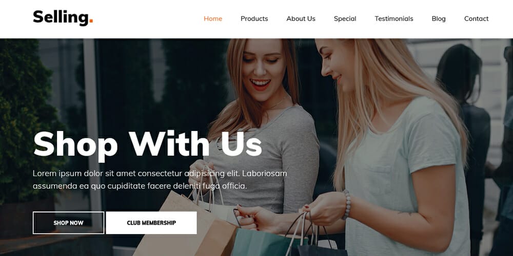 Free ECommerce Bootstrap Templates » CSS Author