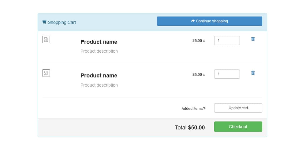 Free Bootstrap Shopping Cart Templates » CSS Author