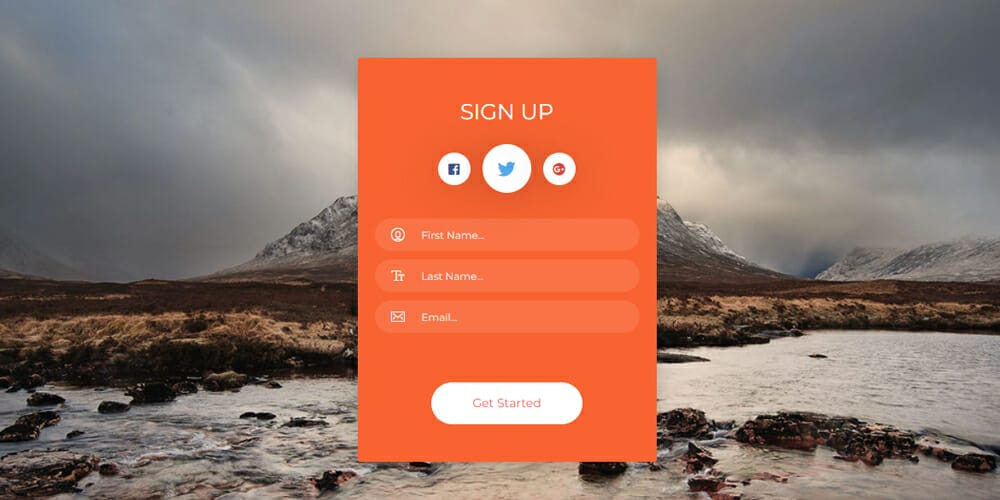 Free Bootstrap Form Templates 15 Signup Page