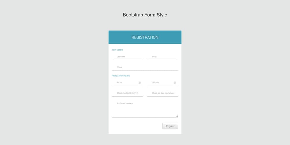 Free Bootstrap Form Templates 43 Simple Bootstrap Registration Form