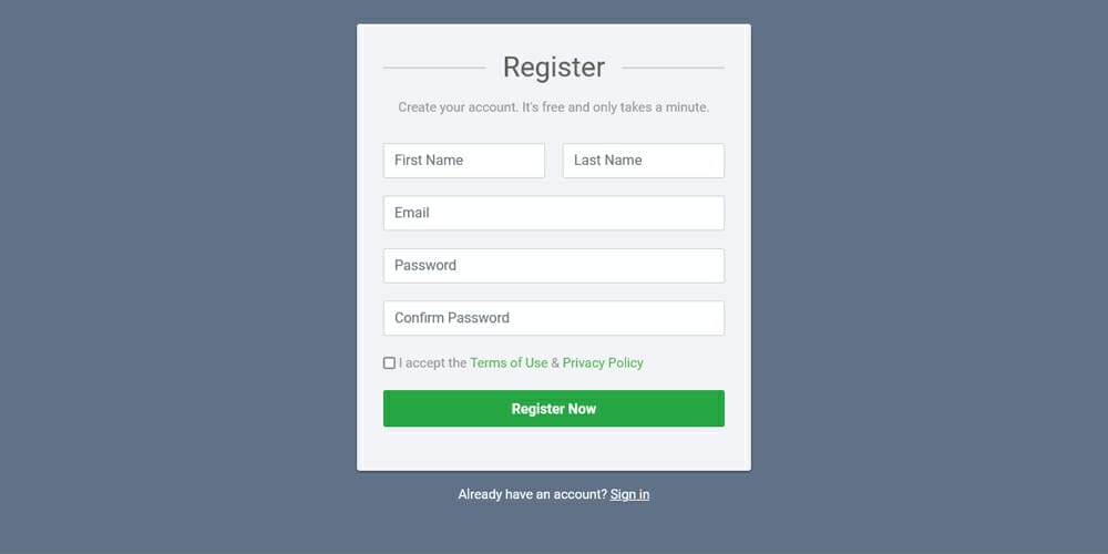 Simple Registration Form