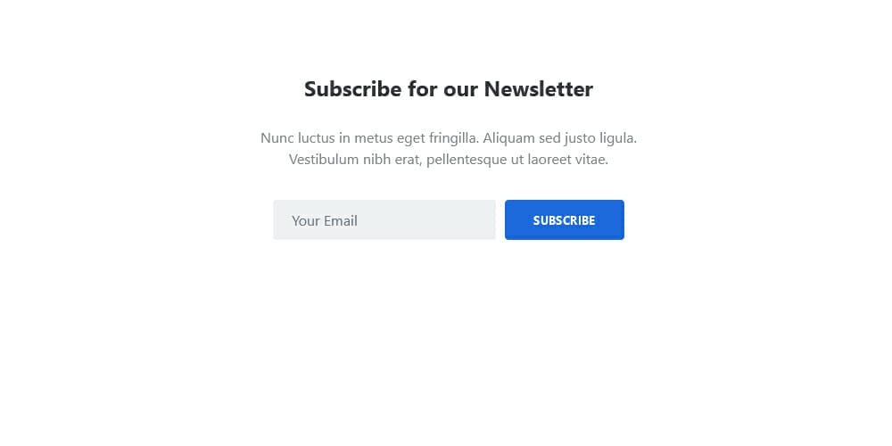 Free Bootstrap Form Templates 104 Subscription Form