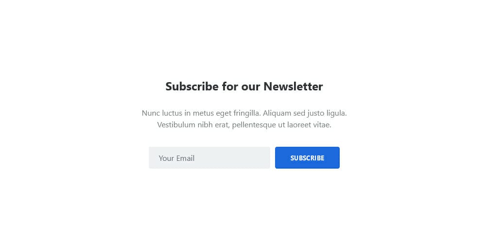 Free Bootstrap Form Templates 102 Subscription Form