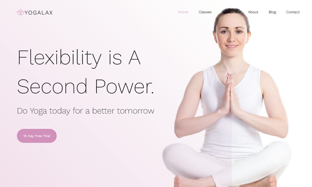 Yogalax – Free Responsive HTML5 Yoga & Fitness Website Template