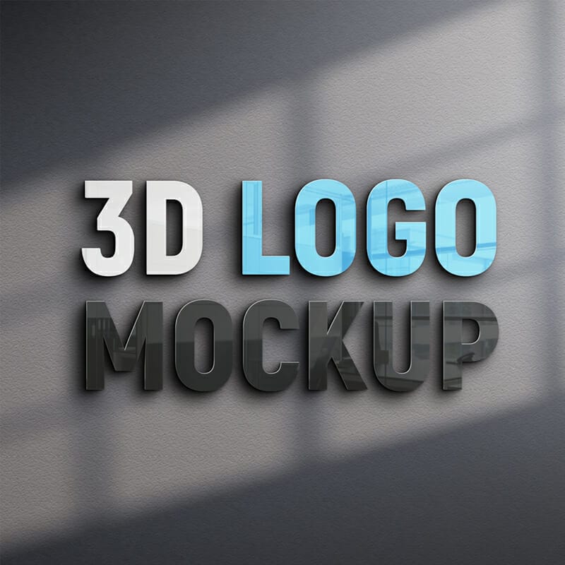 3D Logo Mockup Design PSD » CSS Author