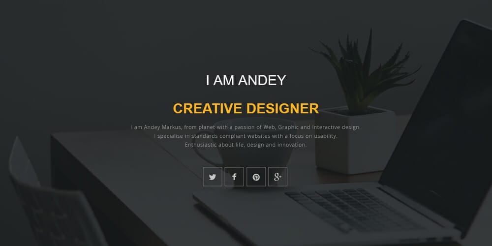 Free Bootstrap Portfolio Templates 16 Andey