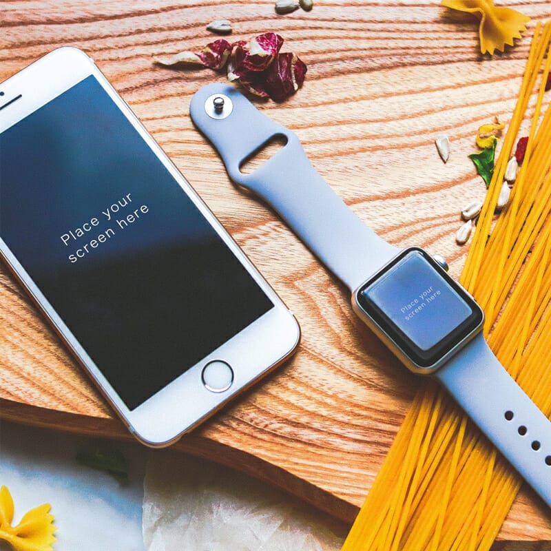 Apple Phone Watch Free PSD Mockup