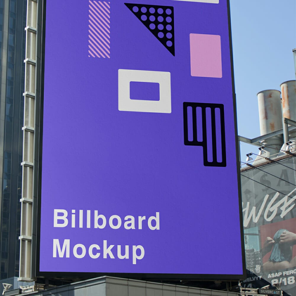 Big Vertical Billboard Mockup