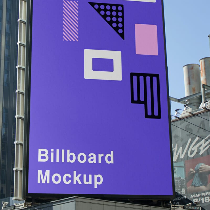 Big Vertical Billboard Mockup