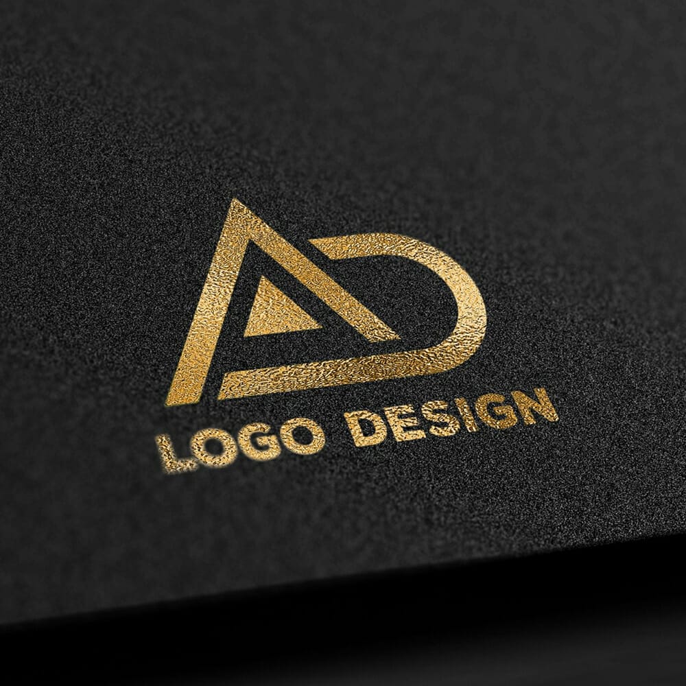 Black Gold Elegant Logo Mockup