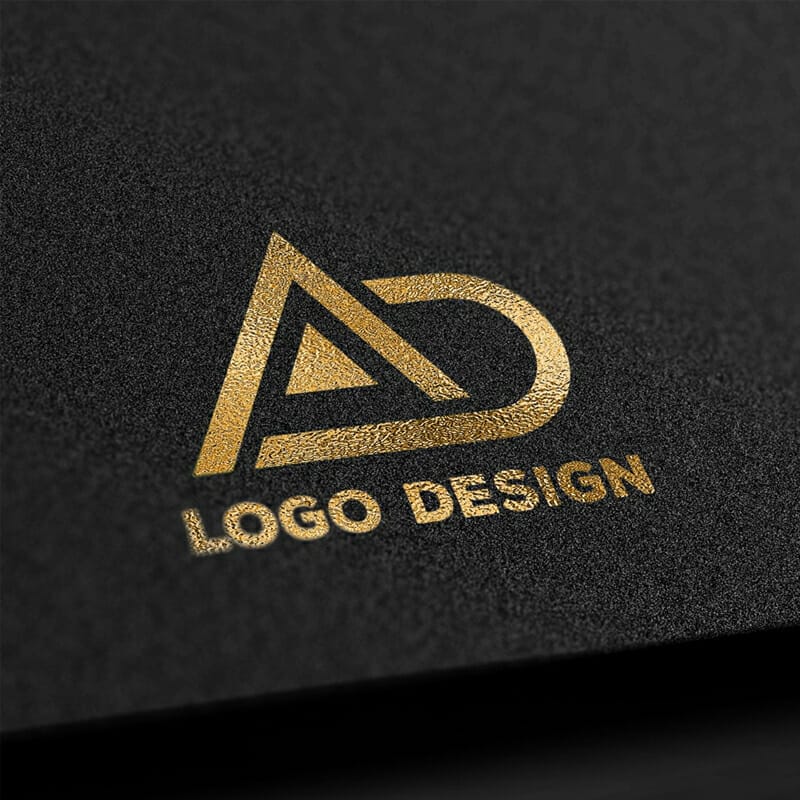 Black Gold Elegant Logo Mockup