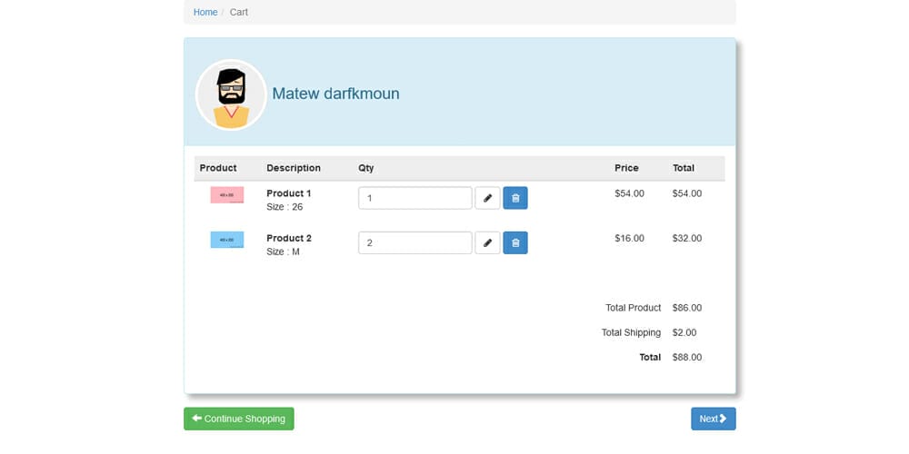 Free Bootstrap Shopping Cart Templates 12 Bootstrap Shopping Cart